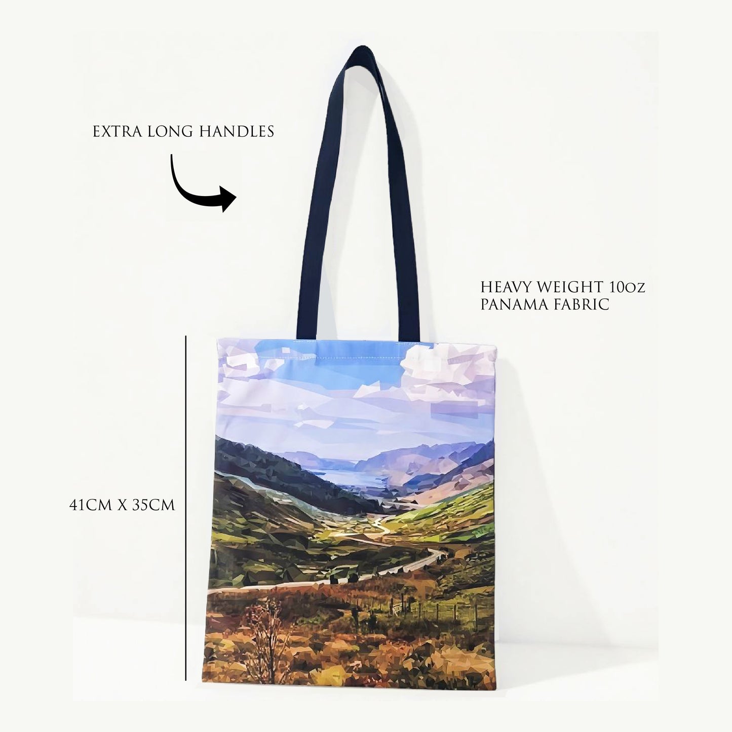 Scottish landscape illustration | Heavyweight cotton tote bag | Glen Docherty