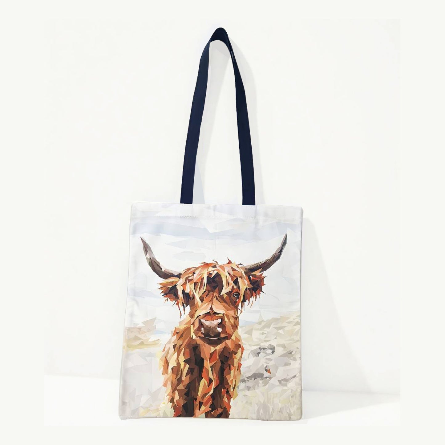 Highland cow illustration | Heavyweight cotton tote bag | Scottish