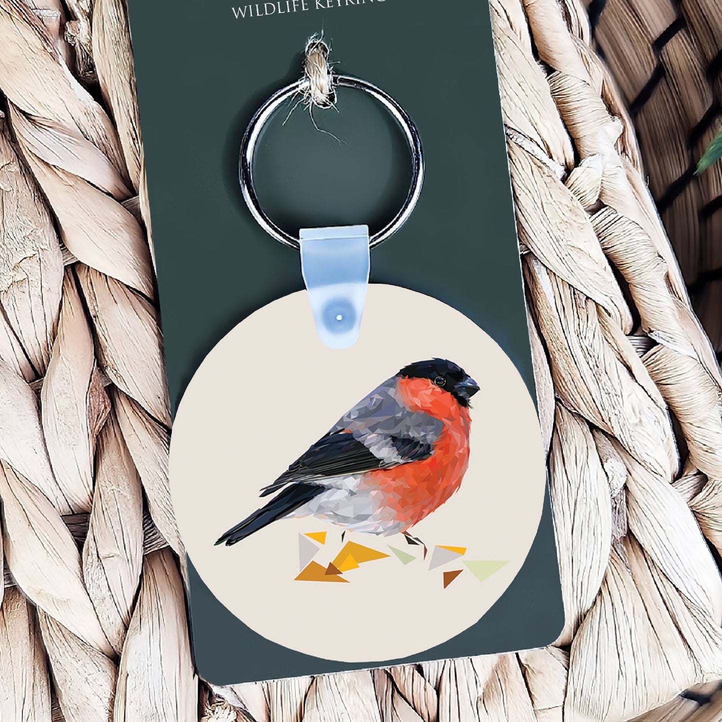 Bullfinch bird illustration | Keyring | Accessories