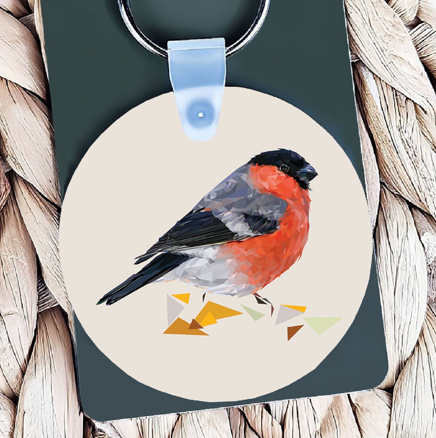 Bullfinch bird illustration | Keyring | Accessories