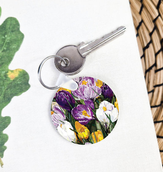 Crocus flower illustration | Keyring | Accessories