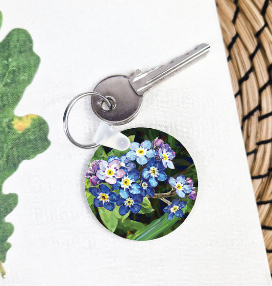 Forget-me-not flower illustration | Keyring | Accessories