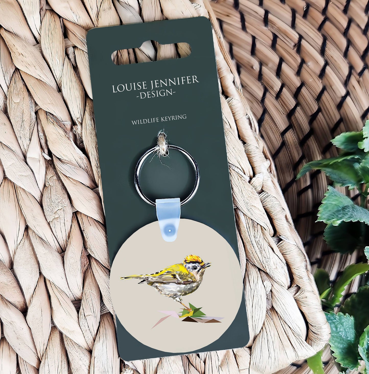 Goldcrest bird illustration | Keyring | Accessories