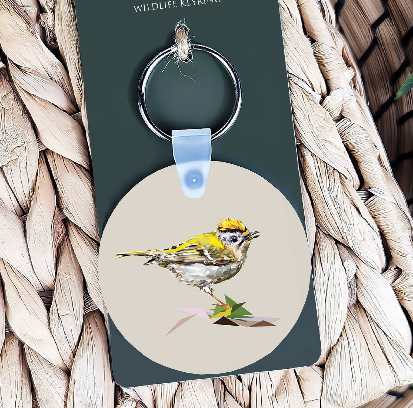 Goldcrest bird illustration | Keyring | Accessories