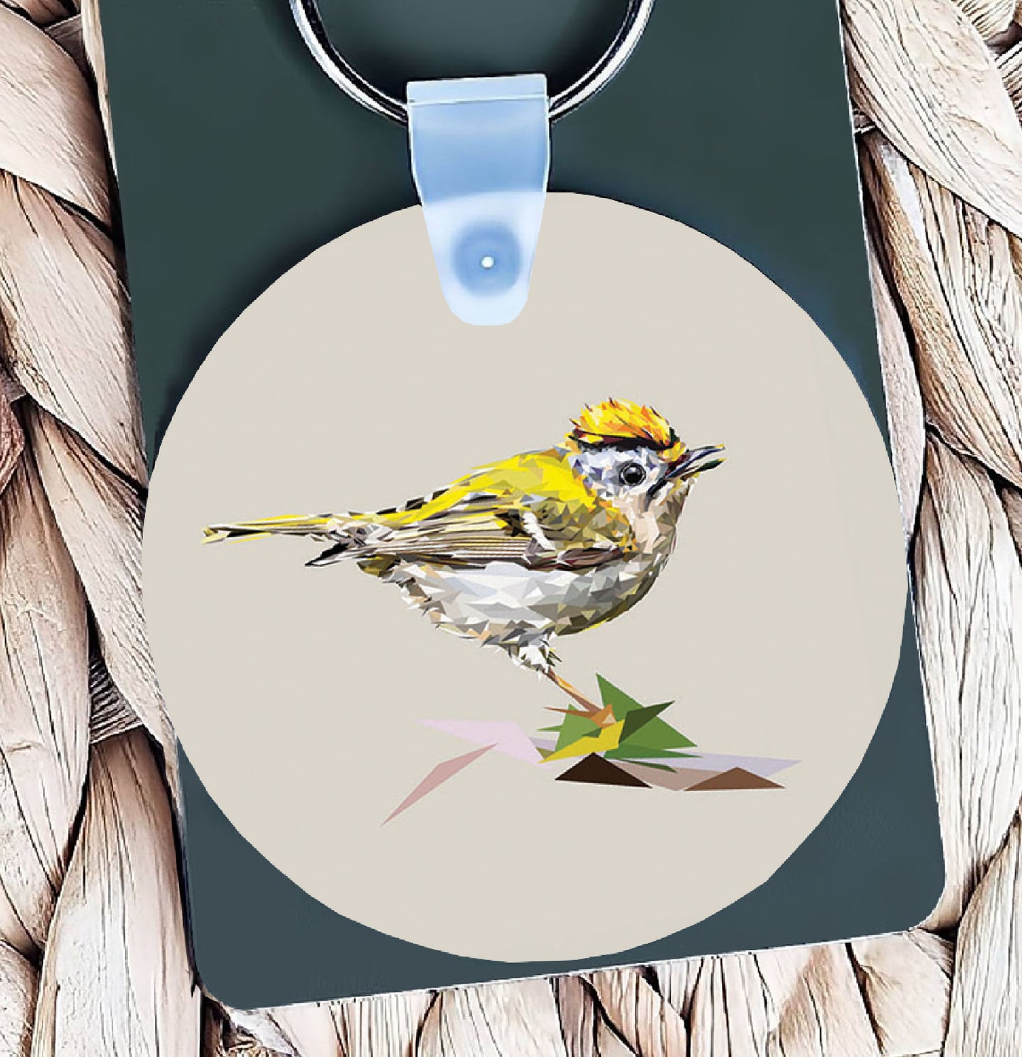 Goldcrest bird illustration | Keyring | Accessories