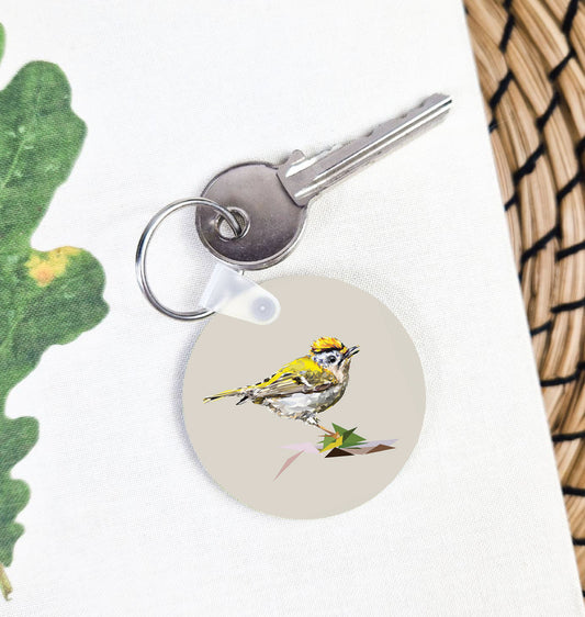 Goldcrest bird illustration | Keyring | Accessories