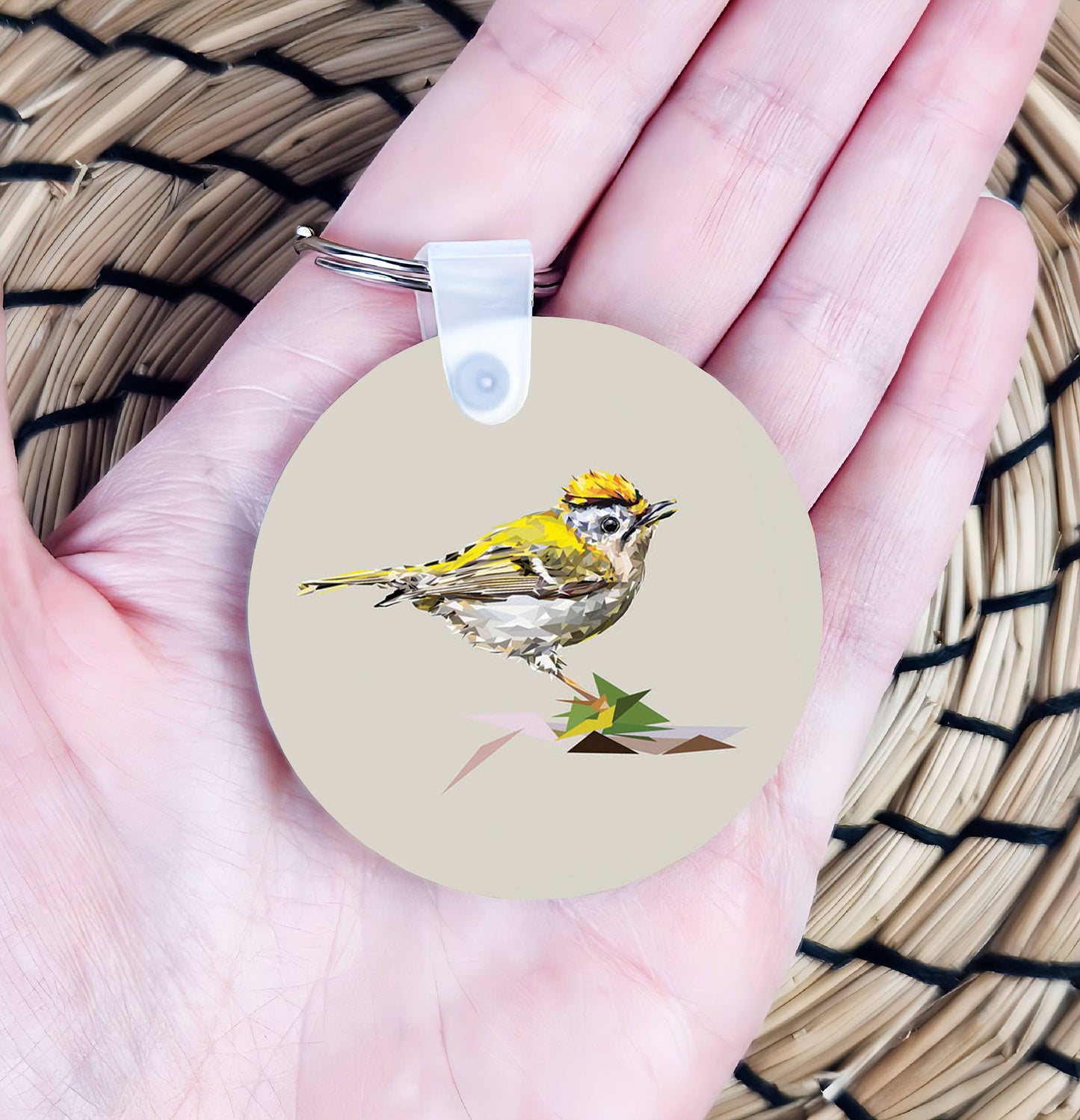 Goldcrest bird illustration | Keyring | Accessories
