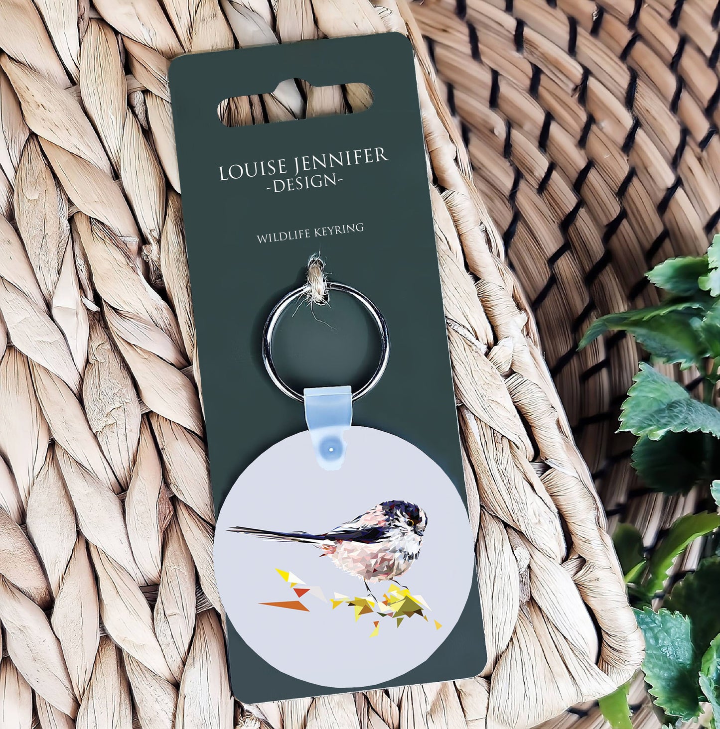 Long-tailed tit bird illustration | Keyring | Accessories