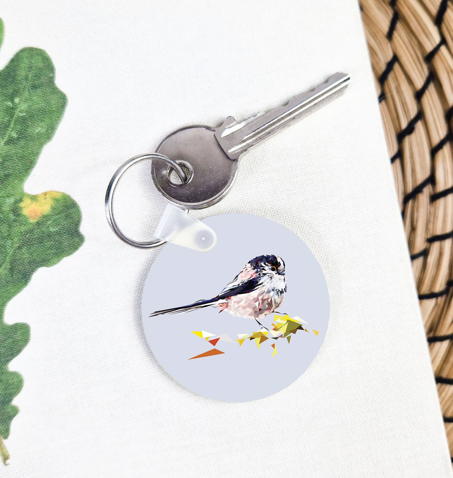 Long-tailed tit bird illustration | Keyring | Accessories