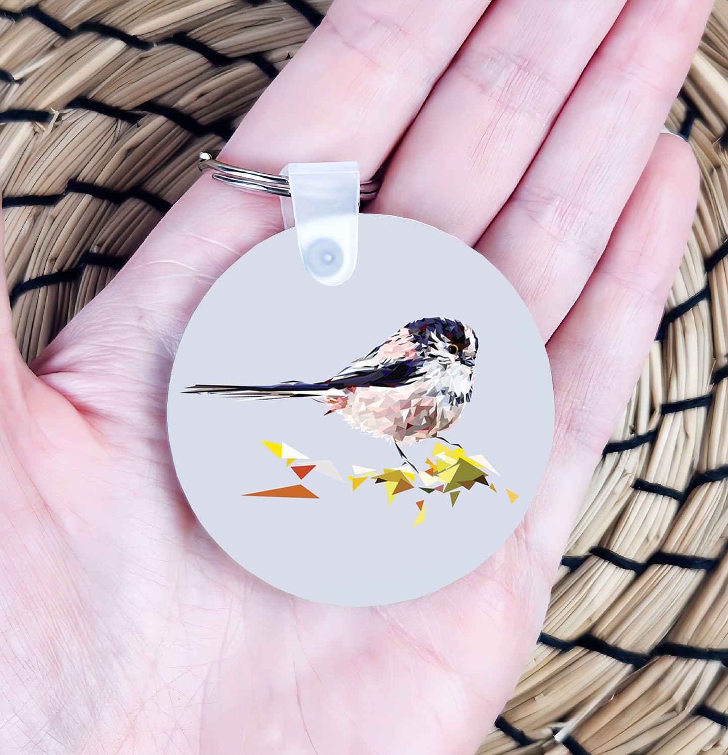 Long-tailed tit bird illustration | Keyring | Accessories