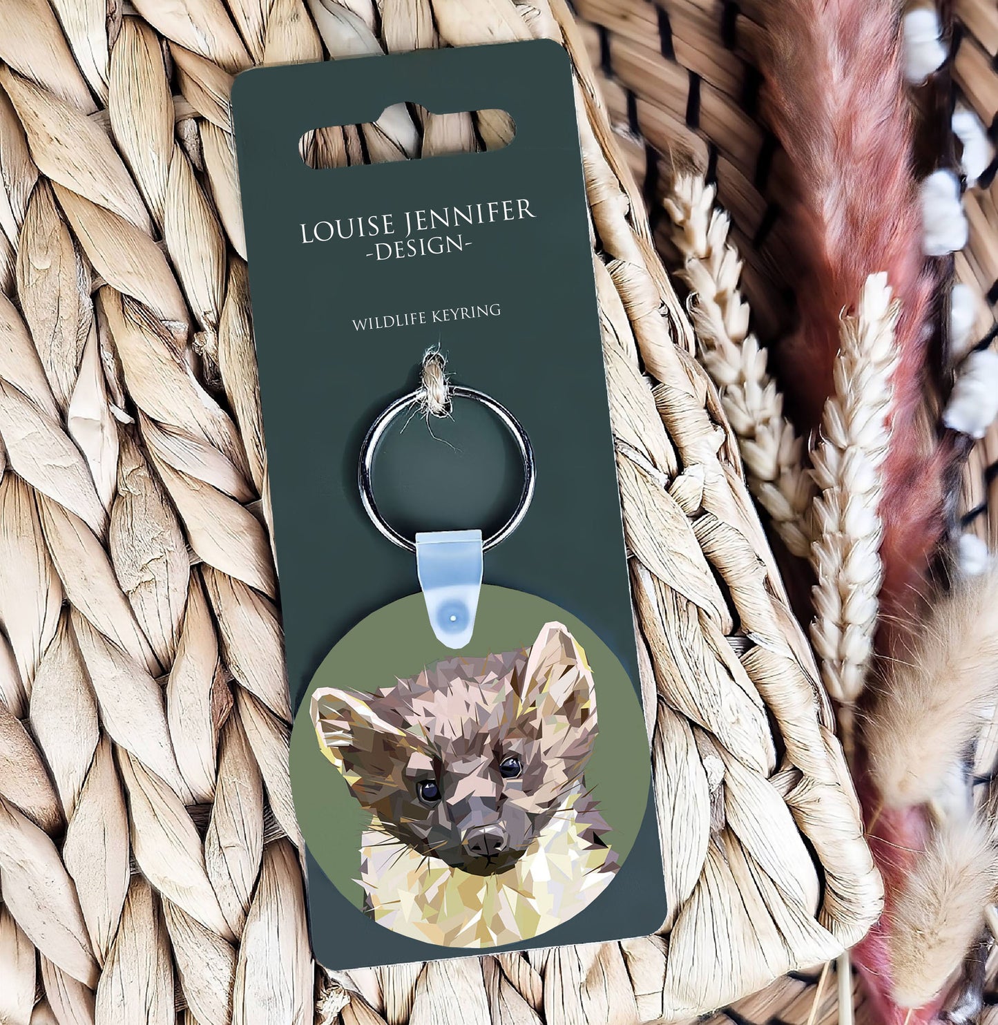 Pine marten illustration | Keyring | Accessories