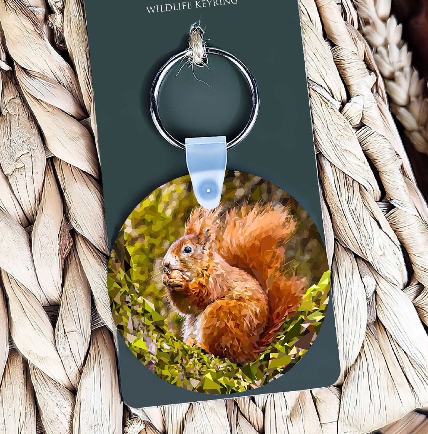 Red squirrel illustration | Keyring | Accessories
