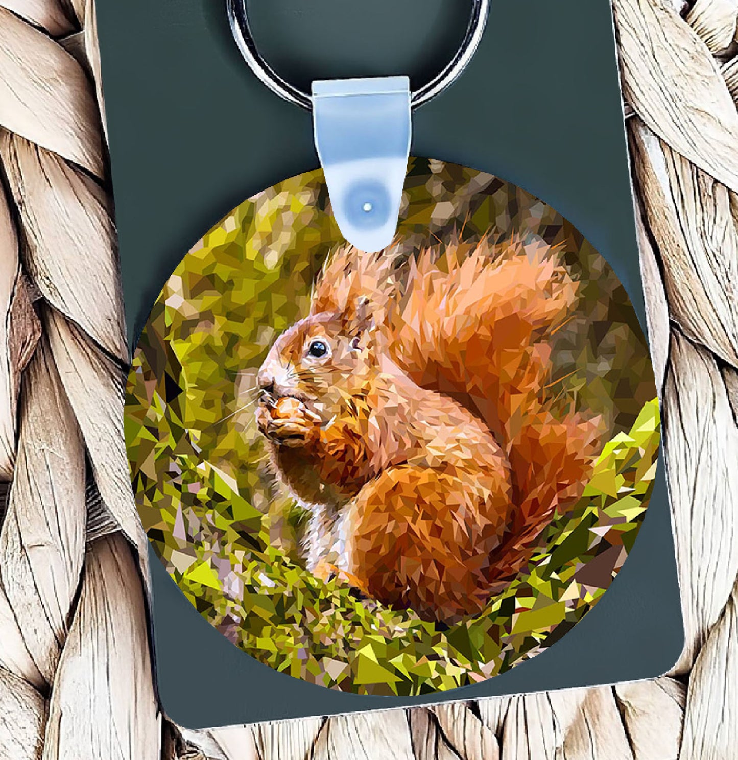Red squirrel illustration | Keyring | Accessories