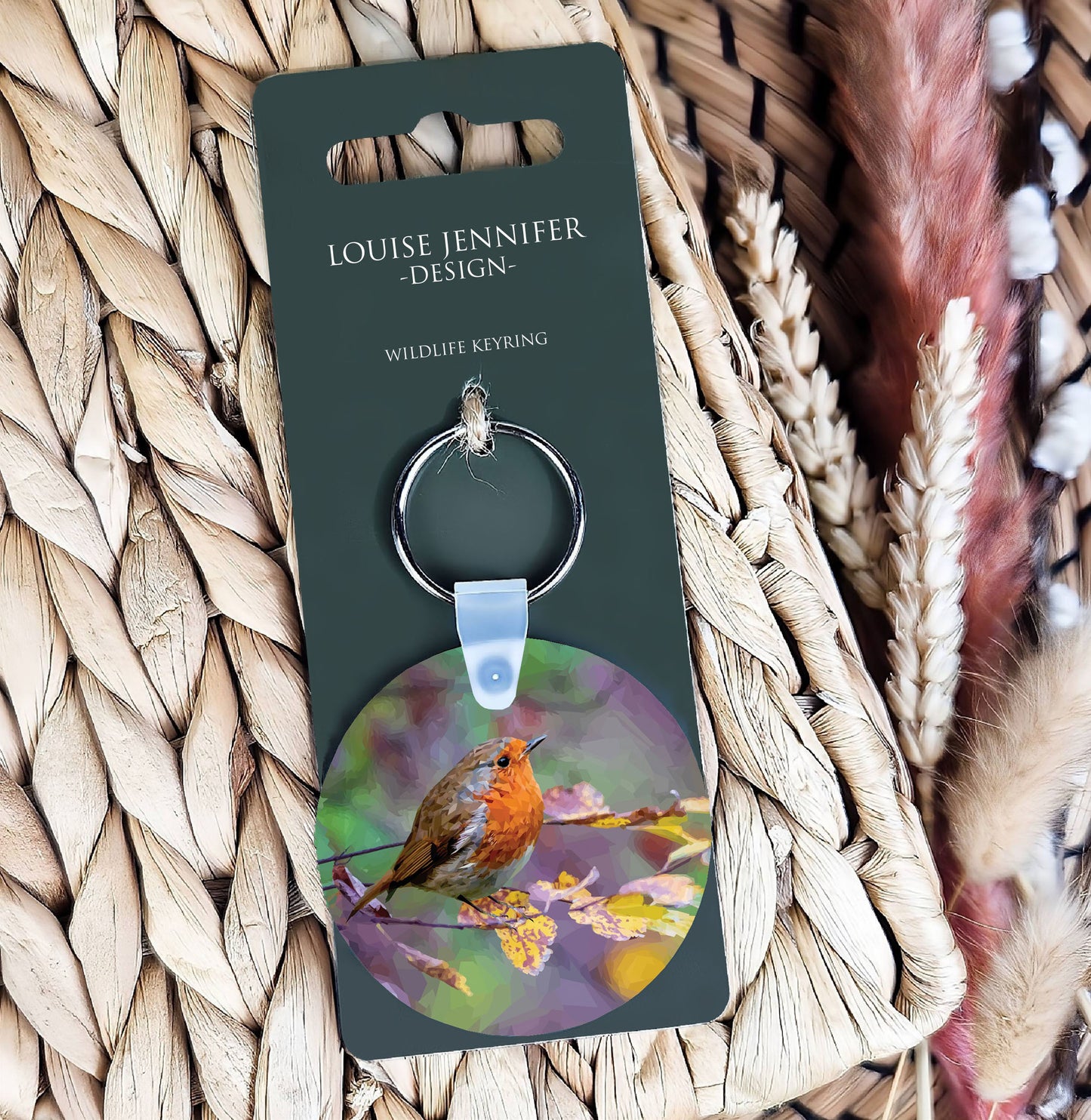 Robin redbreast illustration | Keyring | Accessories