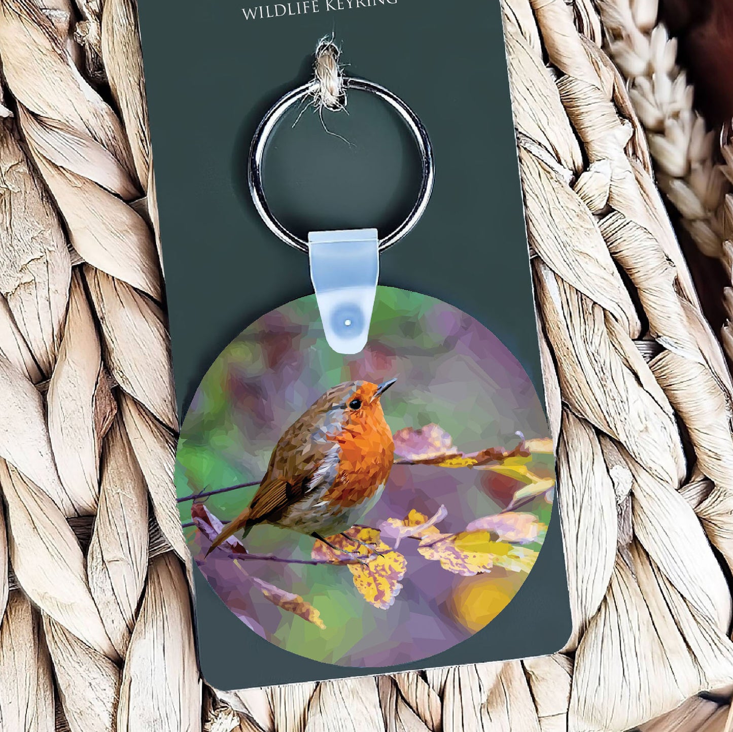 Robin redbreast illustration | Keyring | Accessories