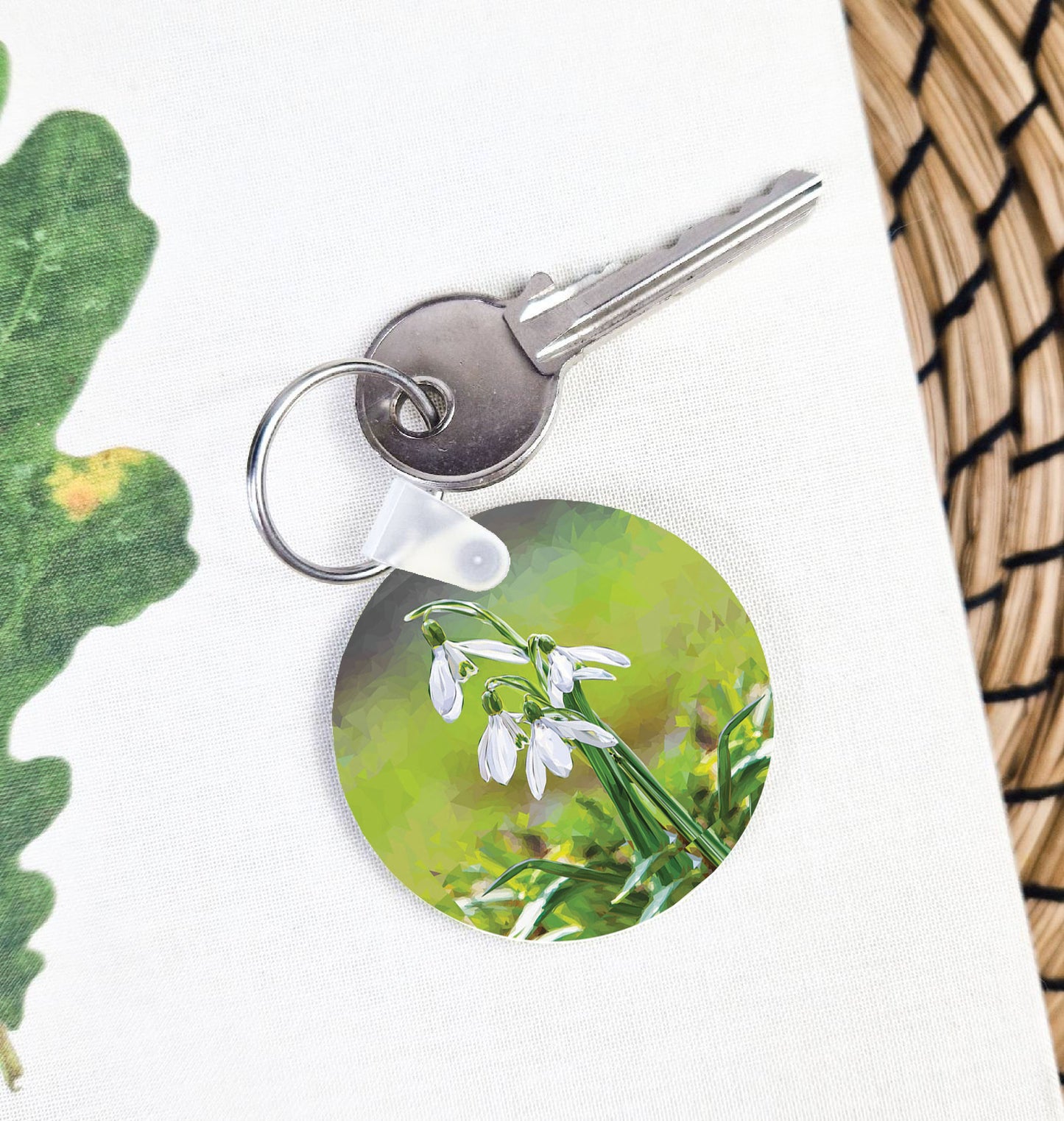 Snowdrop flower illustration | Keyring | Accessories