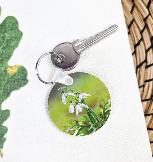 Snowdrop flower illustration | Keyring | Accessories