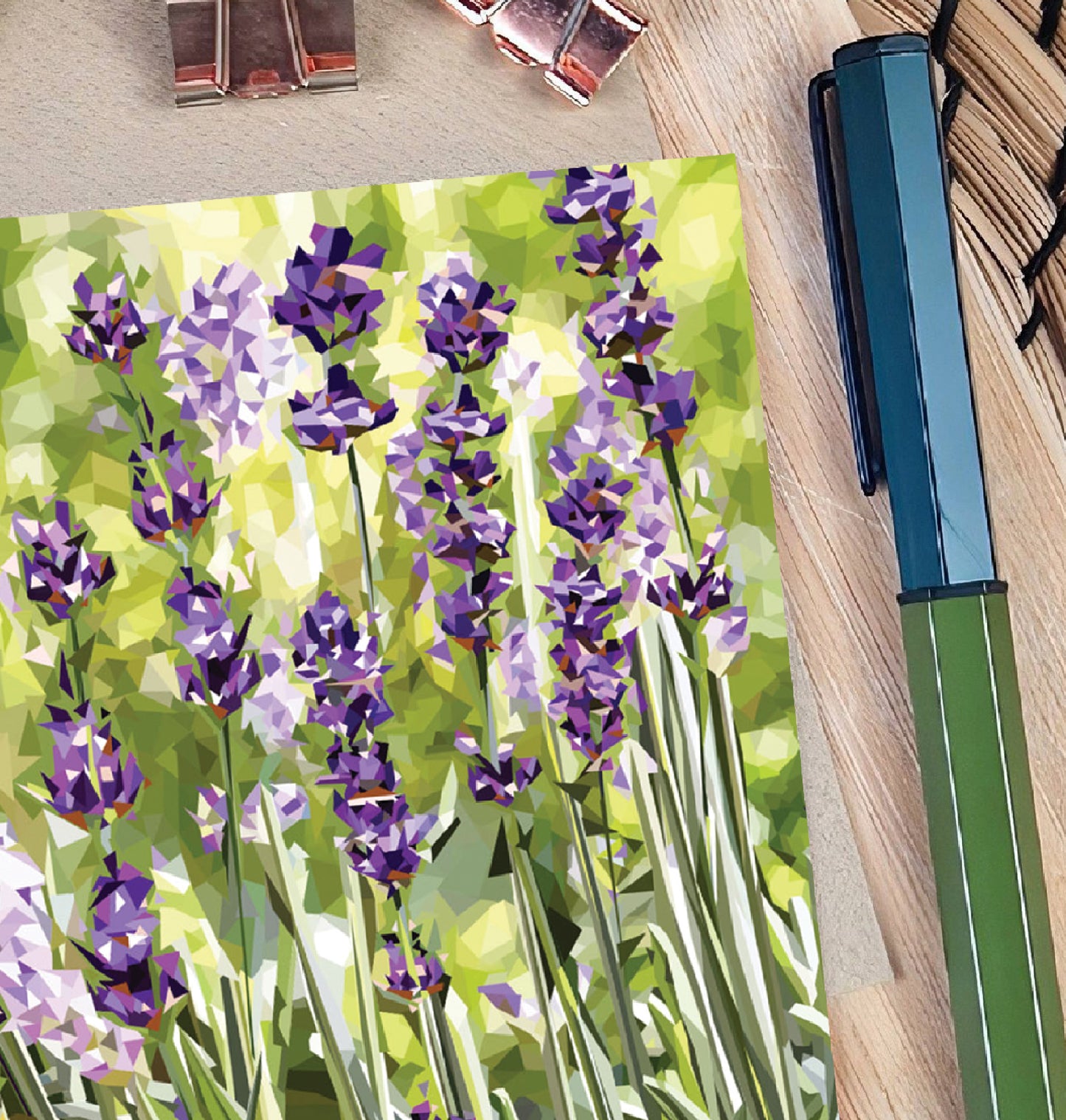 Lavender flower illustration | Blank greeting card | Art card