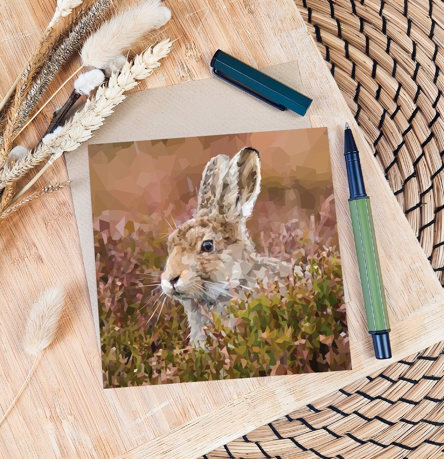 Mountain hare illustration | Blank greeting card | Art card