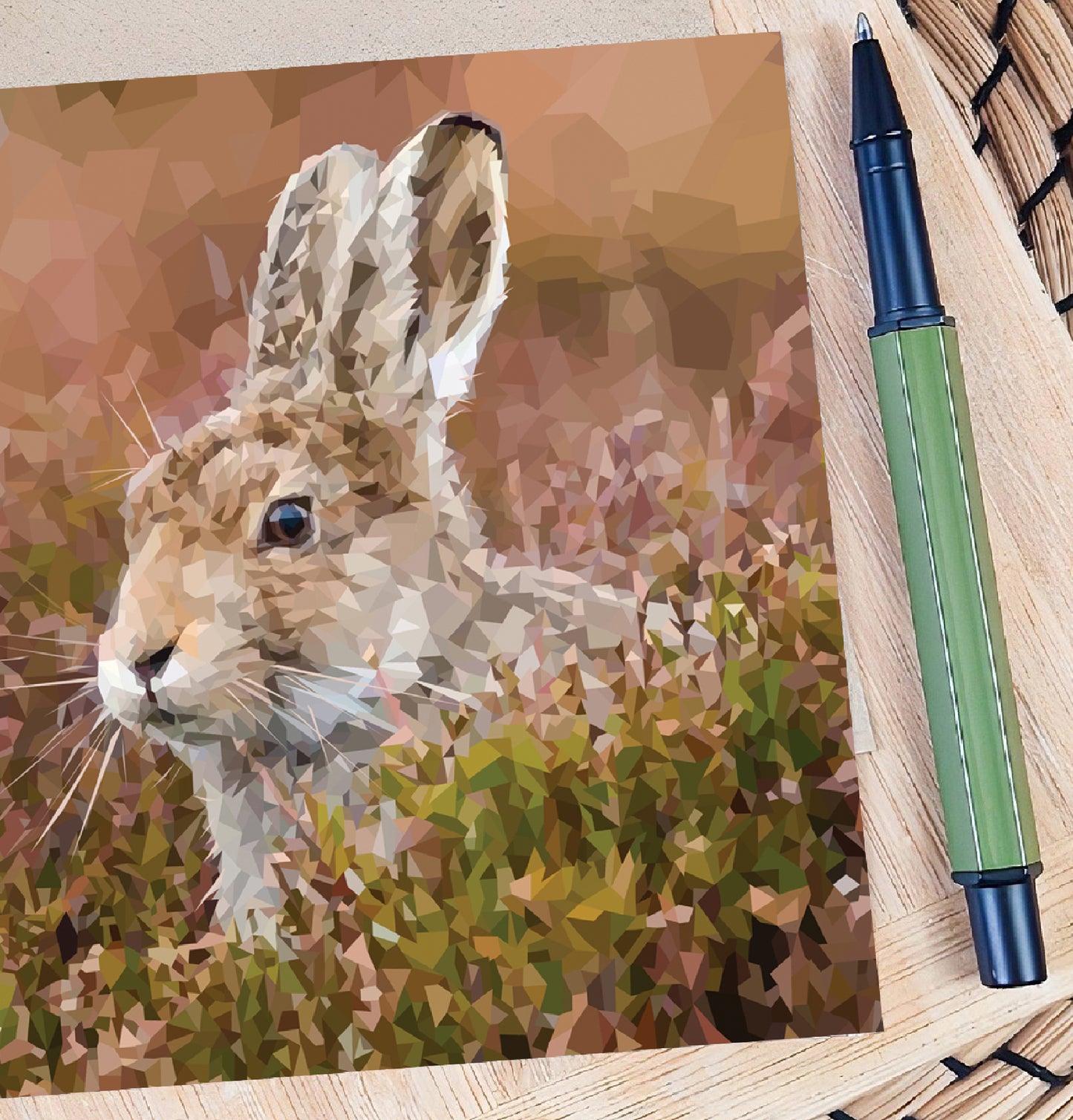Mountain hare illustration | Blank greeting card | Art card