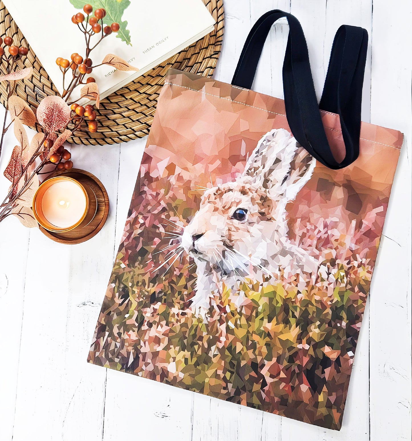Mountain hare illustration | Heavyweight cotton tote bag