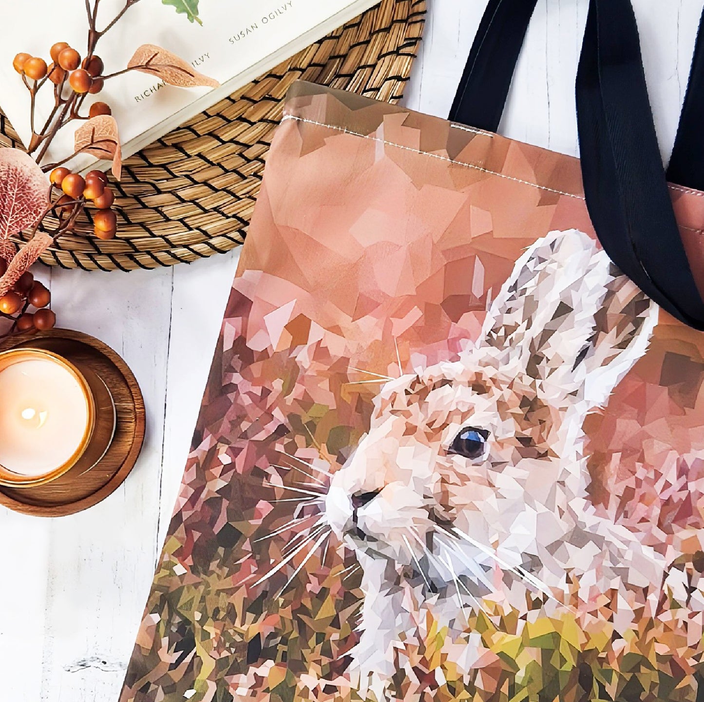 Mountain hare illustration | Heavyweight cotton tote bag