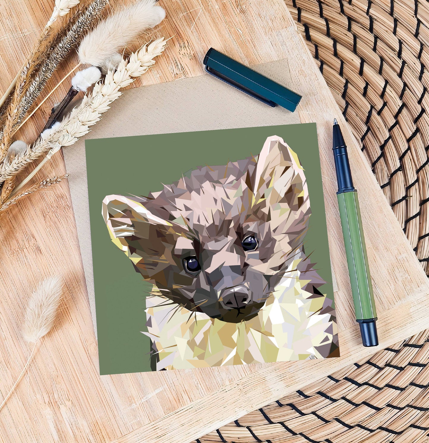 Pine marten illustration | Blank greeting card | Art card