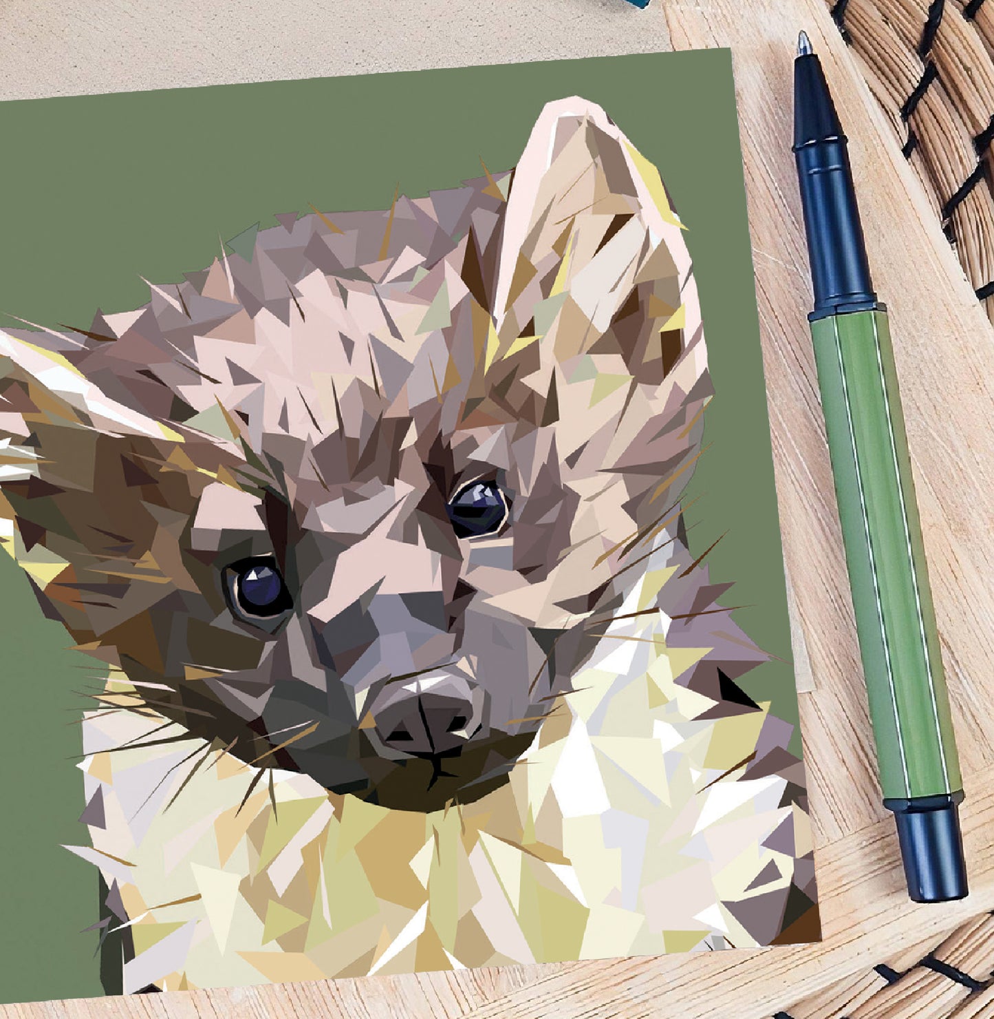 Pine marten illustration | Blank greeting card | Art card
