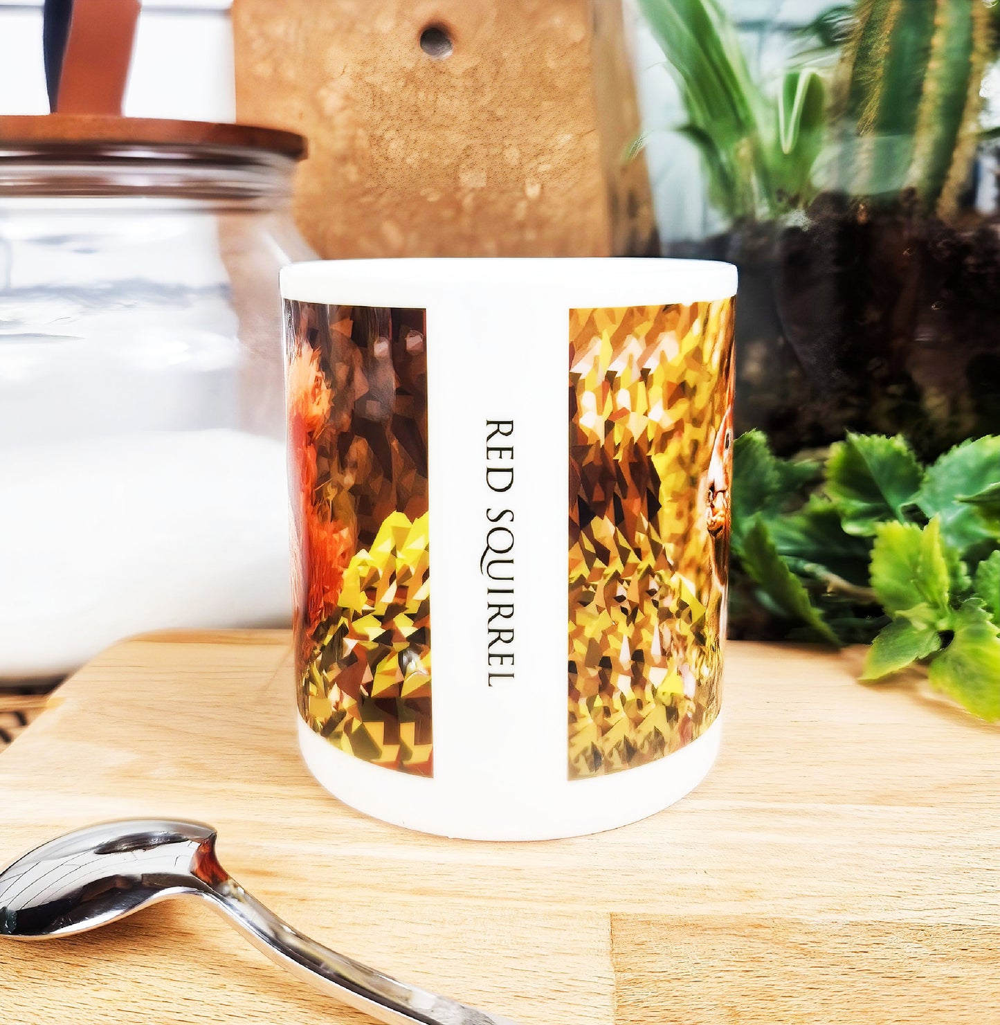 Red squirrel illustration | Bone China mug | Woodland animals