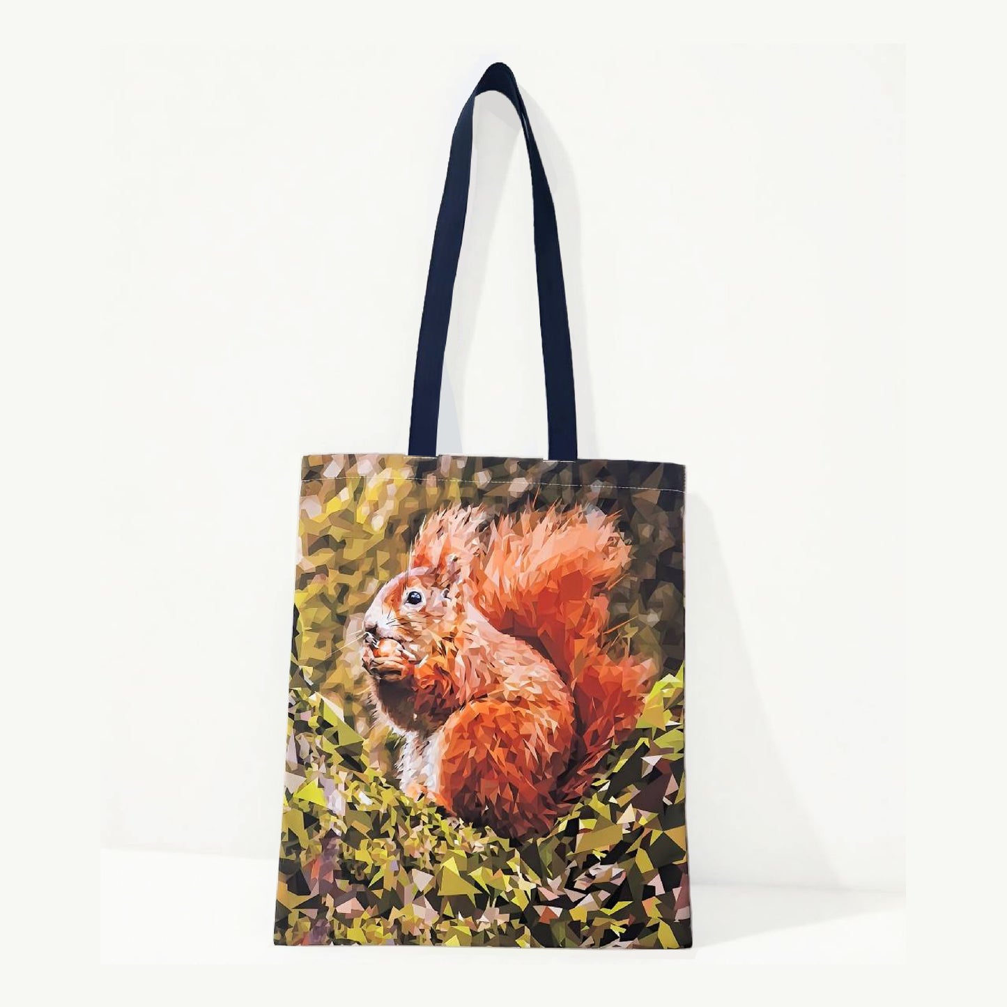 Red squirrel illustration | Heavyweight cotton tote bag