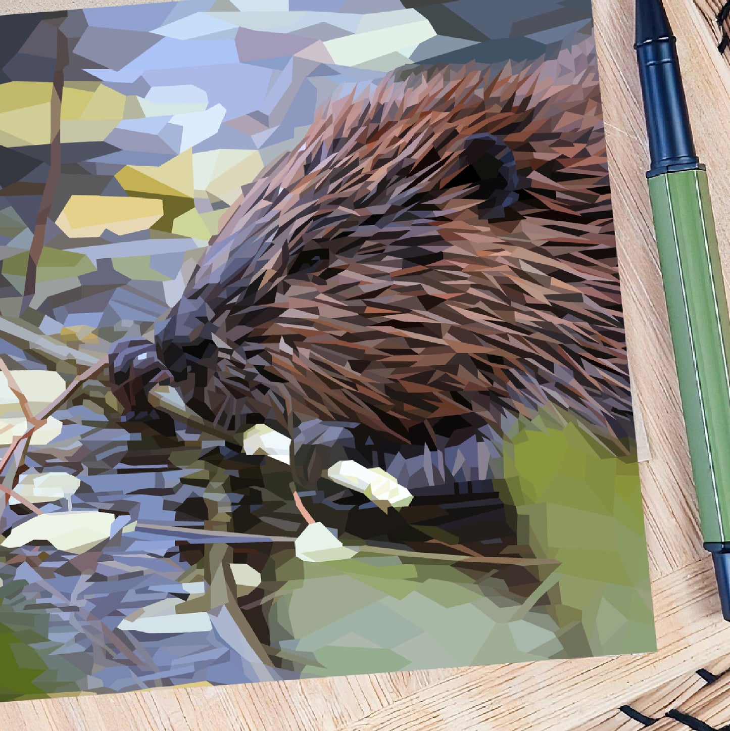 Beaver illustration | Blank greeting card | Art card
