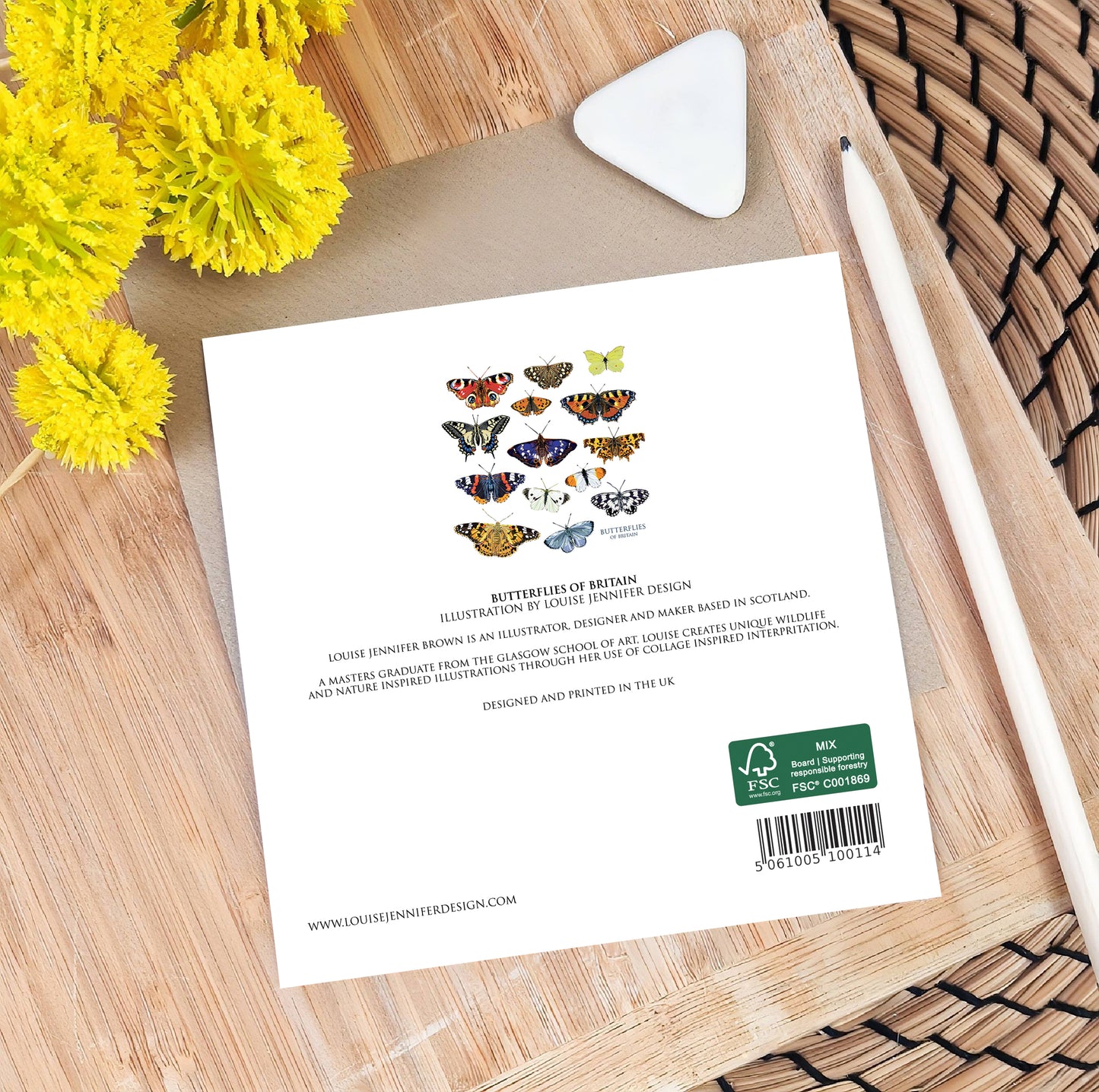 Butterflies of Britain illustration | Blank greeting card
