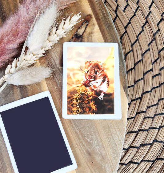 Field mouse illustration | Ceramic fridge magnet | Woodland creatures