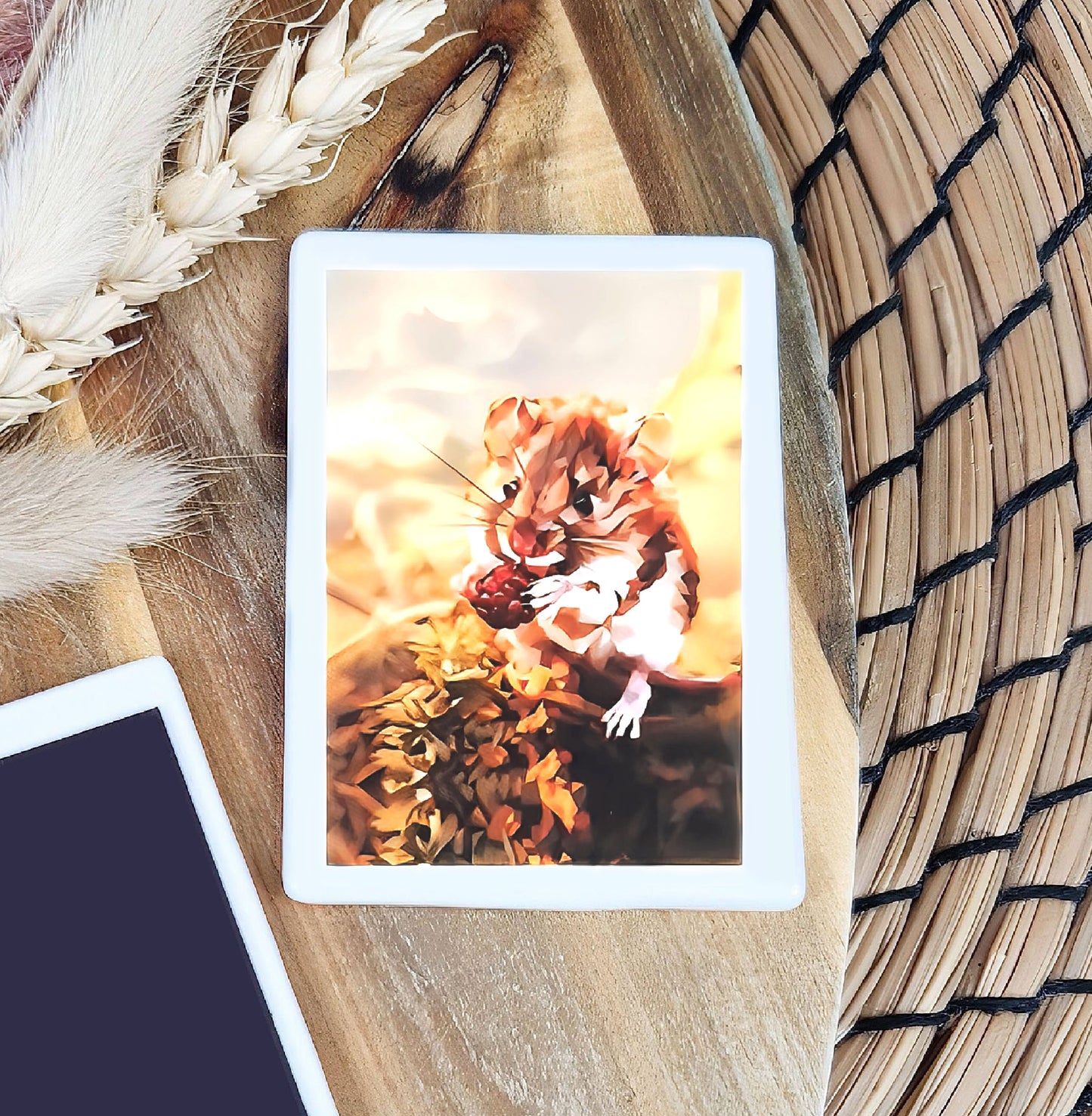 Field mouse illustration | Ceramic fridge magnet | Woodland creatures