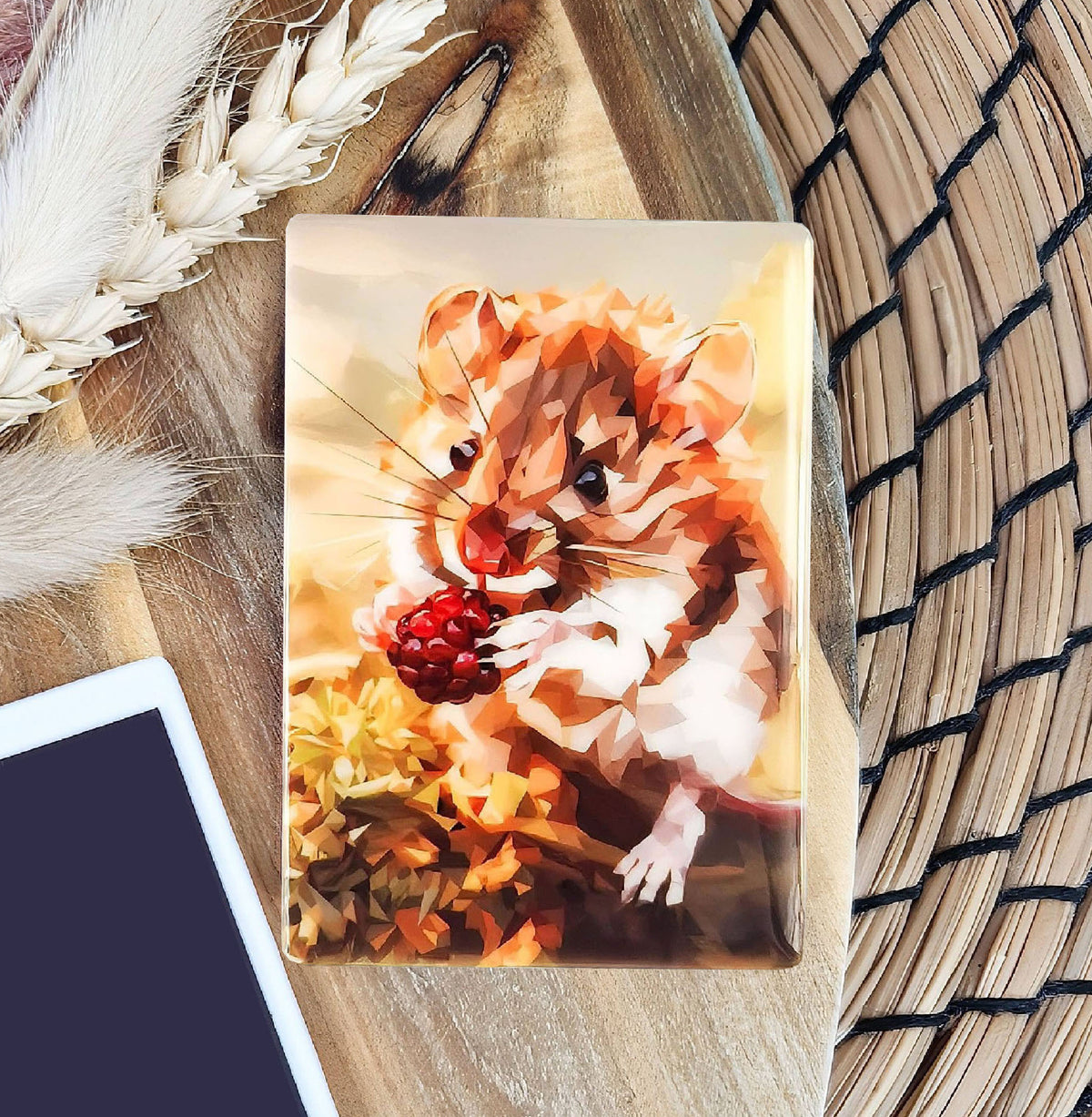 Field mouse illustration | Ceramic fridge magnet | Woodland creatures