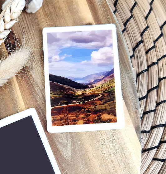 Glen Docherty Viewpoint illustration | Ceramic fridge magnet | Scottish gift