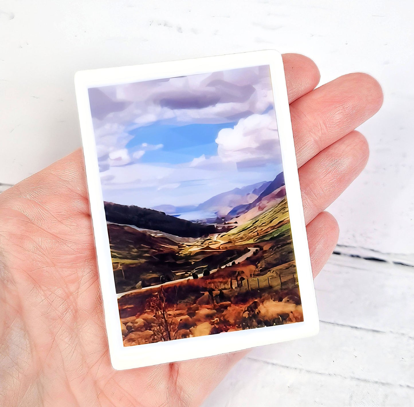 Glen Docherty Viewpoint illustration | Ceramic fridge magnet | Scottish gift