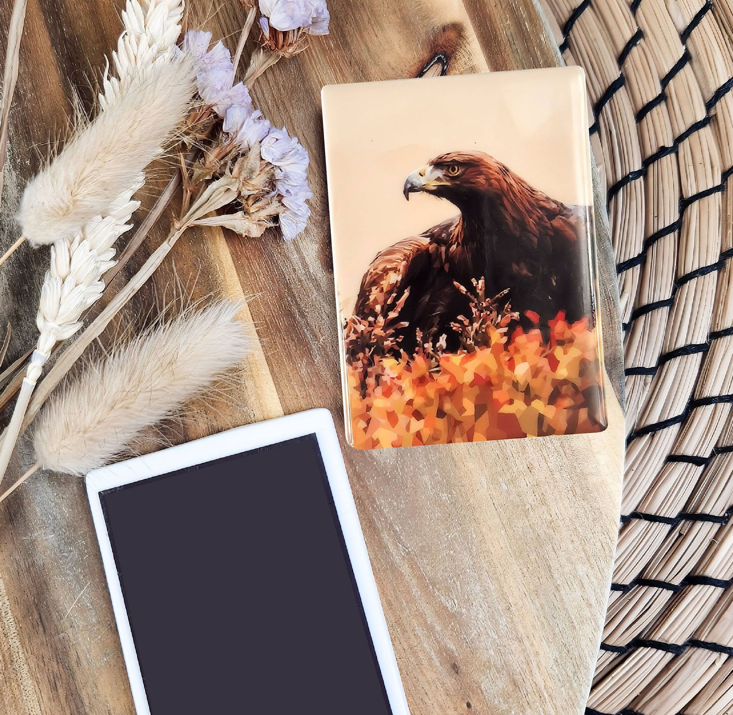 Golden eagle illustration | Ceramic fridge magnet | Scottish wildlife