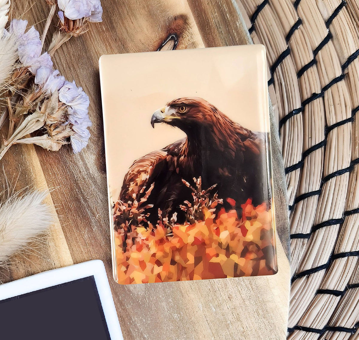 Golden eagle illustration | Ceramic fridge magnet | Scottish wildlife