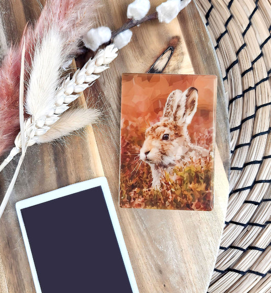 Mountain hare illustration | Ceramic fridge magnet | Countryside animals