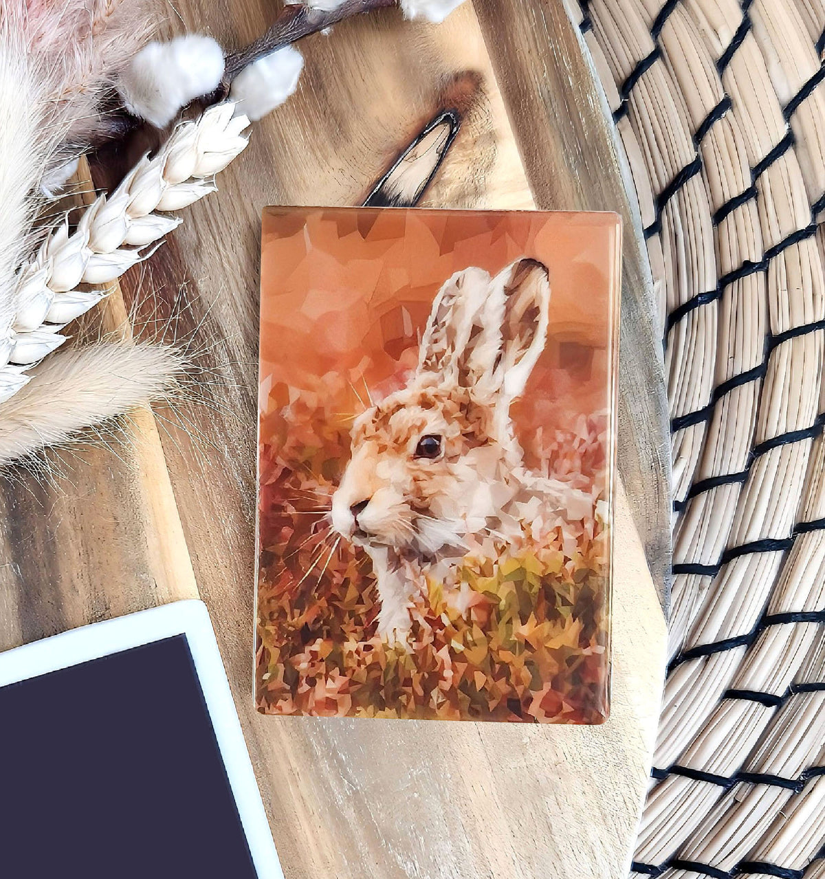 Mountain hare illustration | Ceramic fridge magnet | Countryside animals