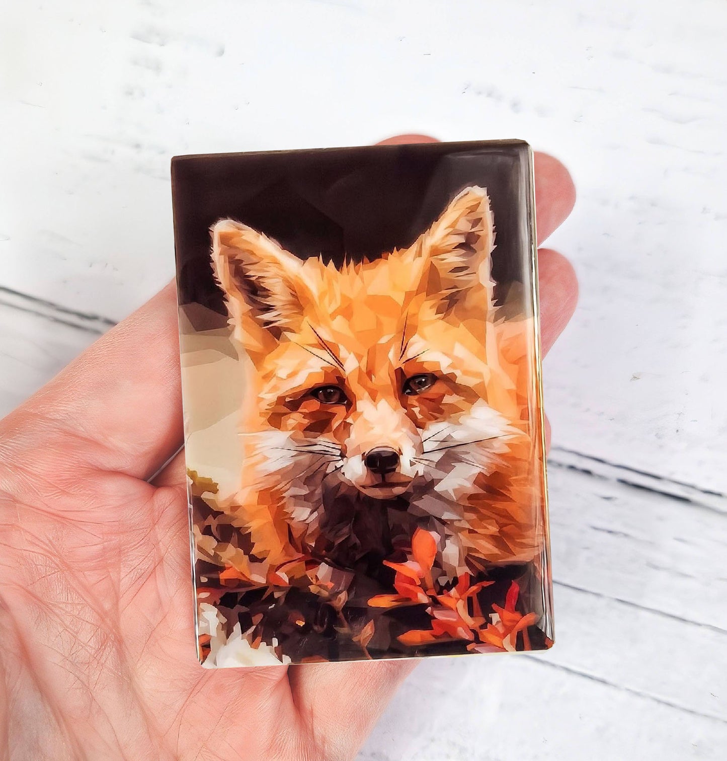 Red fox illustration | Ceramic fridge magnet | British wildlife