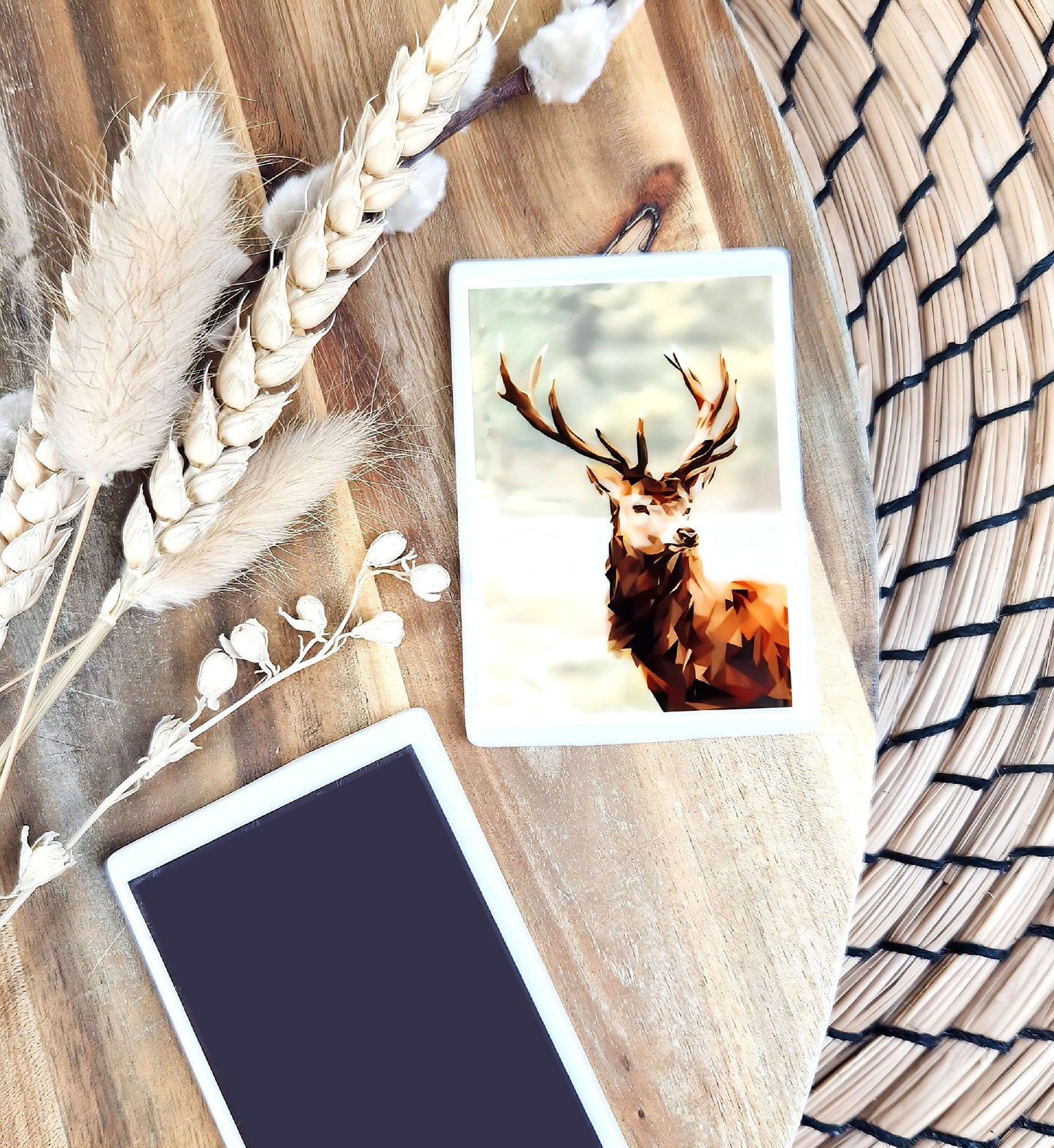 Red stag illustration | Ceramic fridge magnet | Scottish wildlife