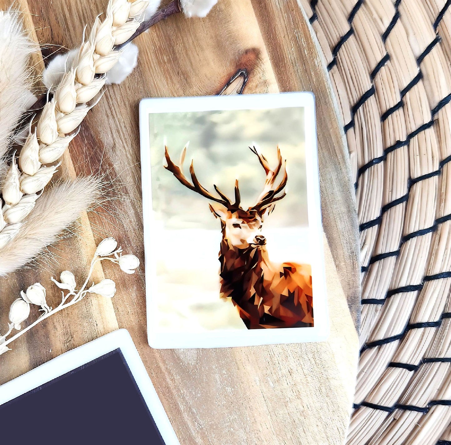 Red stag illustration | Ceramic fridge magnet | Scottish wildlife