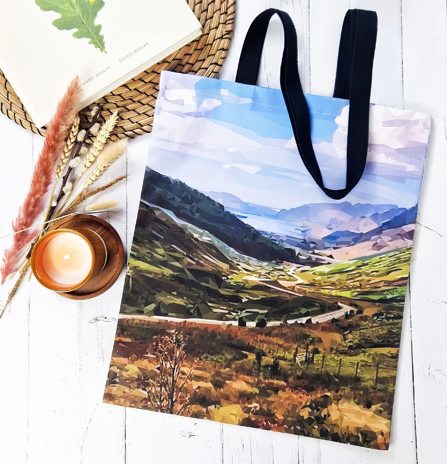 Scottish landscape illustration | Heavyweight cotton tote bag | Glen Docherty