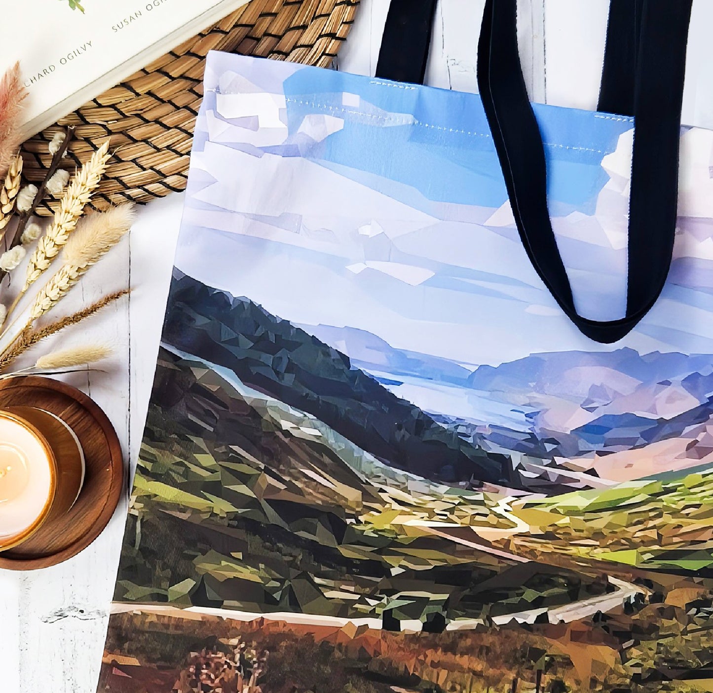 Scottish landscape illustration | Heavyweight cotton tote bag | Glen Docherty