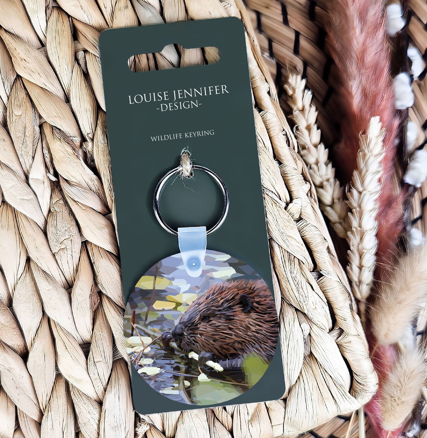 Beaver illustration | Keyring | Accessories