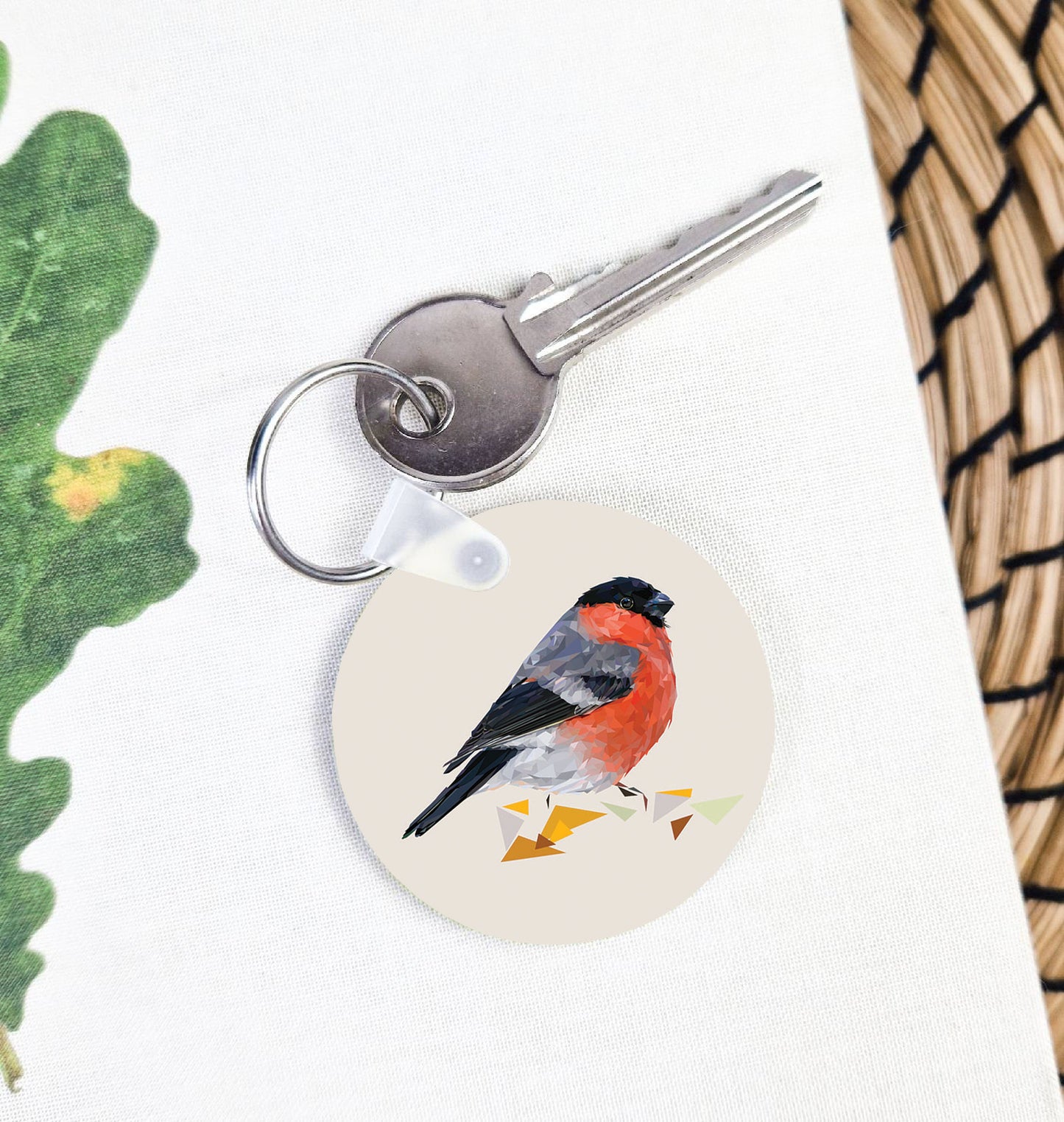 Bullfinch bird illustration | Keyring | Accessories