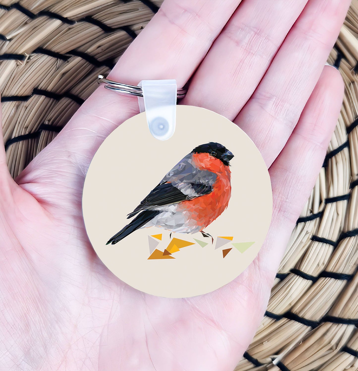Bullfinch bird illustration | Keyring | Accessories