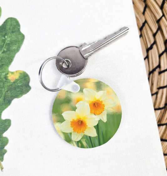 Daffodil flower illustration | Keyring | Accessories